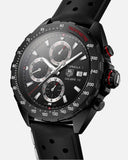 Buy Shop Tag Heuer Formula 1 Automatic Chronograph Black Dial Black Leather Strap Watch for Men - CAZ2011.FT8024 USA Online