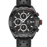Buy Shop Tag Heuer Formula 1 Automatic Chronograph Black Dial Black Leather Strap Watch for Men - CAZ2011.FT8024 USA Online