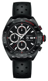 Buy Shop Tag Heuer Formula 1 Automatic Chronograph Black Dial Black Leather Strap Watch for Men - CAZ2011.FT8024 USA Online