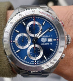 Buy Shop Tag Heuer Formula 1 Automatic Chronograph Blue Dial Silver Strap Watch for Men - CAZ2015.BA0876 USA Online