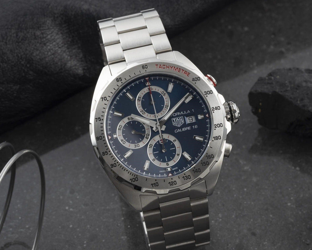 Buy Shop Tag Heuer Formula 1 Automatic Chronograph Blue Dial Silver Strap Watch for Men - CAZ2015.BA0876 USA Online