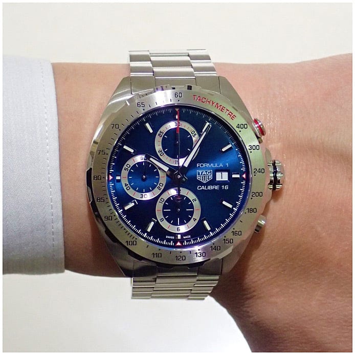 Buy Shop Tag Heuer Formula 1 Automatic Chronograph Blue Dial Silver Strap Watch for Men - CAZ2015.BA0876 USA Online