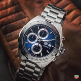 Buy Shop Tag Heuer Formula 1 Automatic Chronograph Blue Dial Silver Strap Watch for Men - CAZ2015.BA0876 USA Online