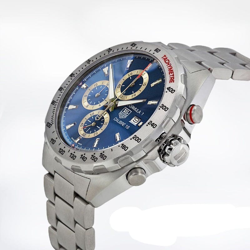 Buy Shop Tag Heuer Formula 1 Automatic Chronograph Blue Dial Silver Strap Watch for Men - CAZ2015.BA0876 USA Online