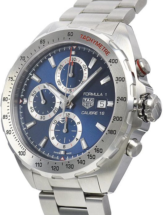 Buy Shop Tag Heuer Formula 1 Automatic Chronograph Blue Dial Silver Strap Watch for Men - CAZ2015.BA0876 USA Online
