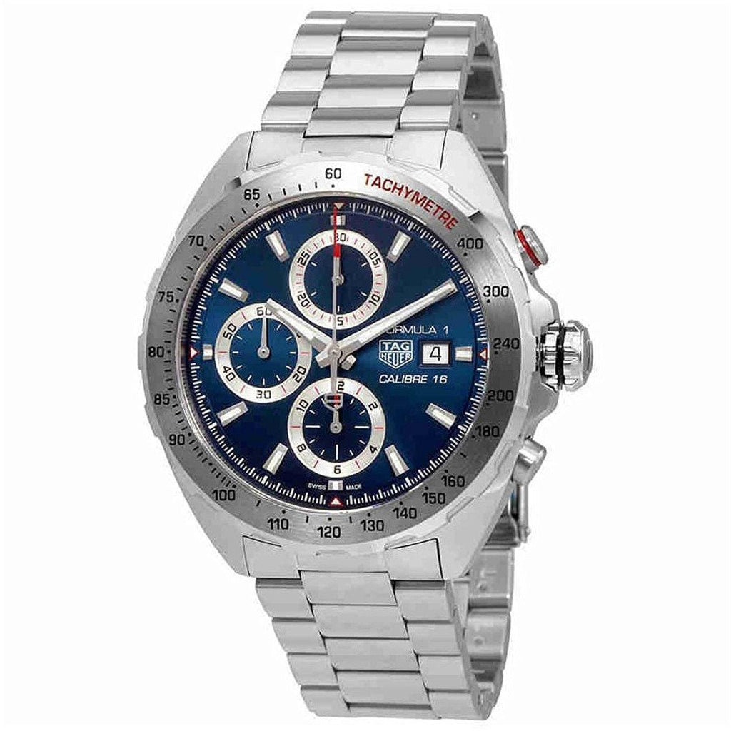 Buy Shop Tag Heuer Formula 1 Automatic Chronograph Blue Dial Silver Strap Watch for Men - CAZ2015.BA0876 USA Online