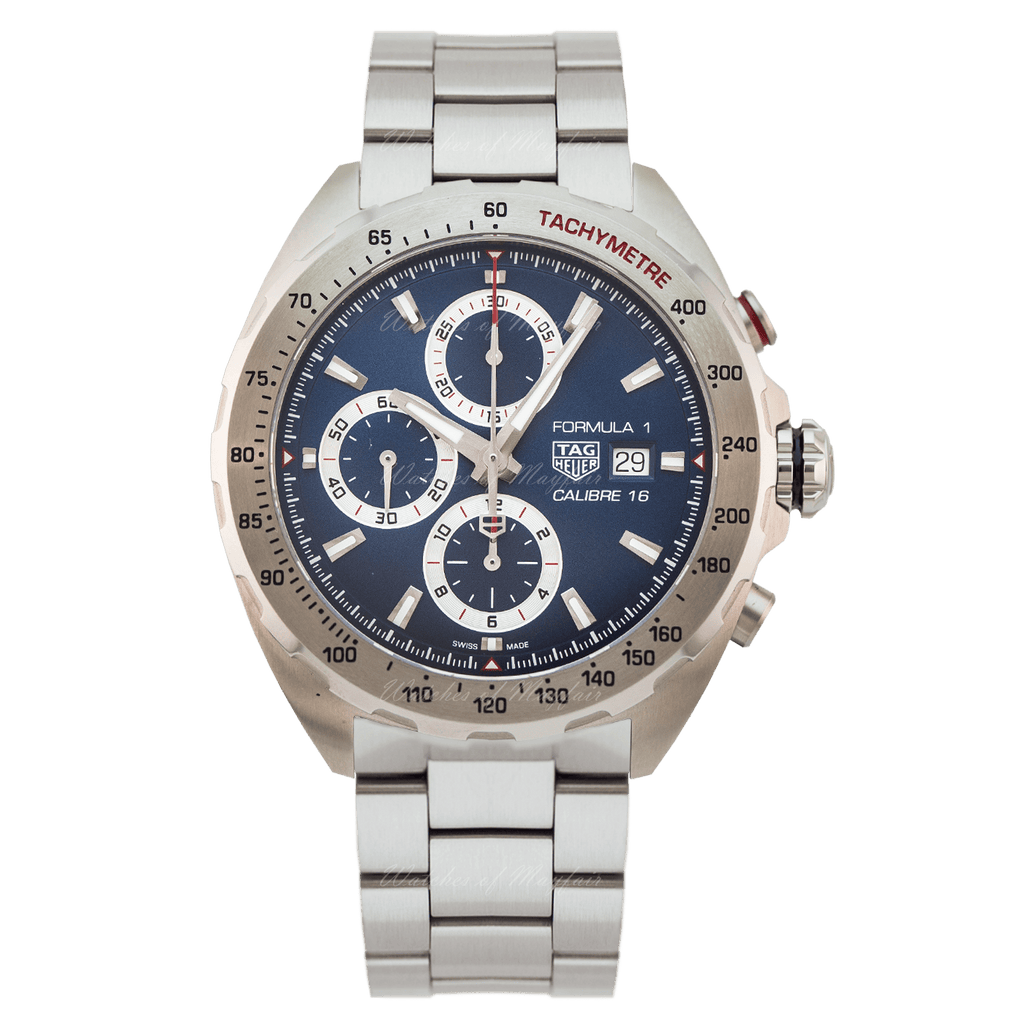 Buy Shop Tag Heuer Formula 1 Automatic Chronograph Blue Dial Silver Strap Watch for Men - CAZ2015.BA0876 USA Online
