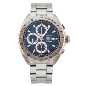Buy Shop Tag Heuer Formula 1 Automatic Chronograph Blue Dial Silver Strap Watch for Men - CAZ2015.BA0876 USA Online