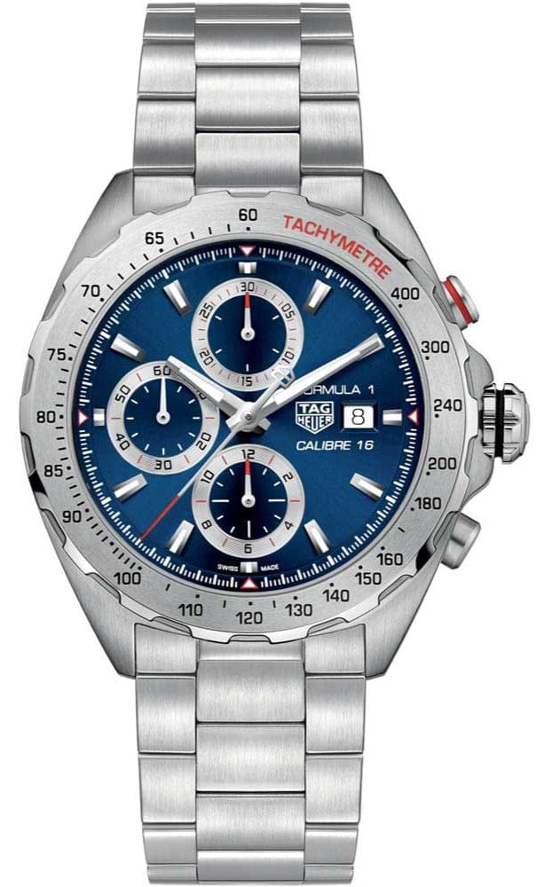 Buy Shop Tag Heuer Formula 1 Automatic Chronograph Blue Dial Silver Strap Watch for Men - CAZ2015.BA0876 USA Online