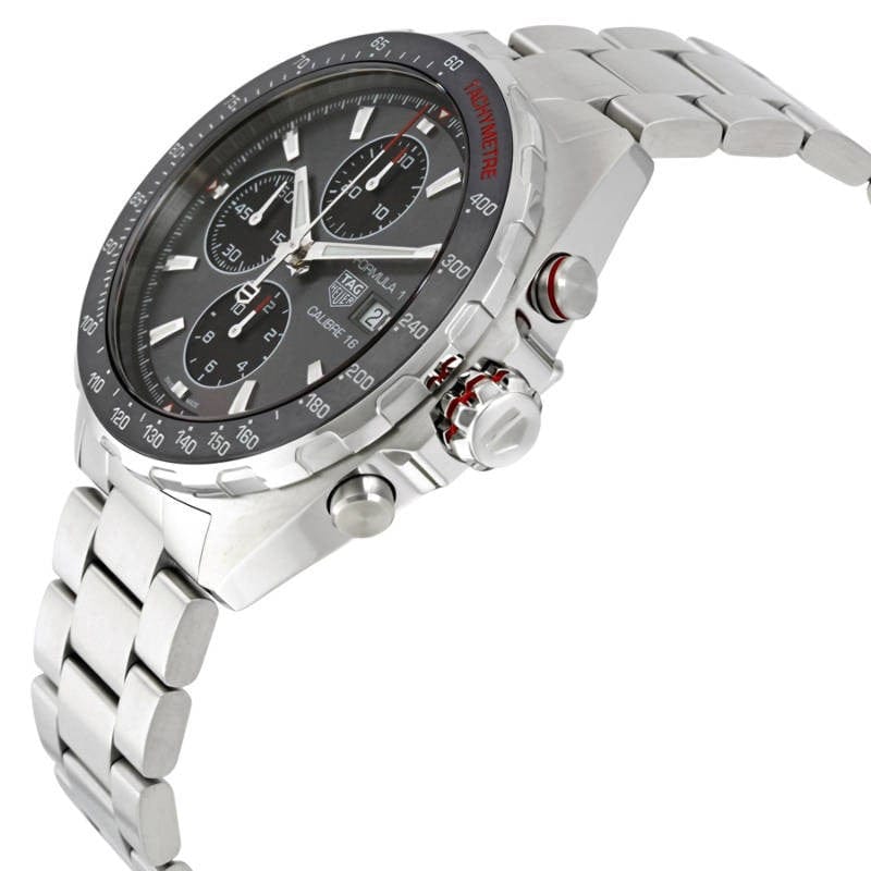Buy Shop Tag Heuer Formula 1 Automatic Chronograph Grey Dial Silver Strap Watch for Men - CAZ2012.BA0876 USA Online