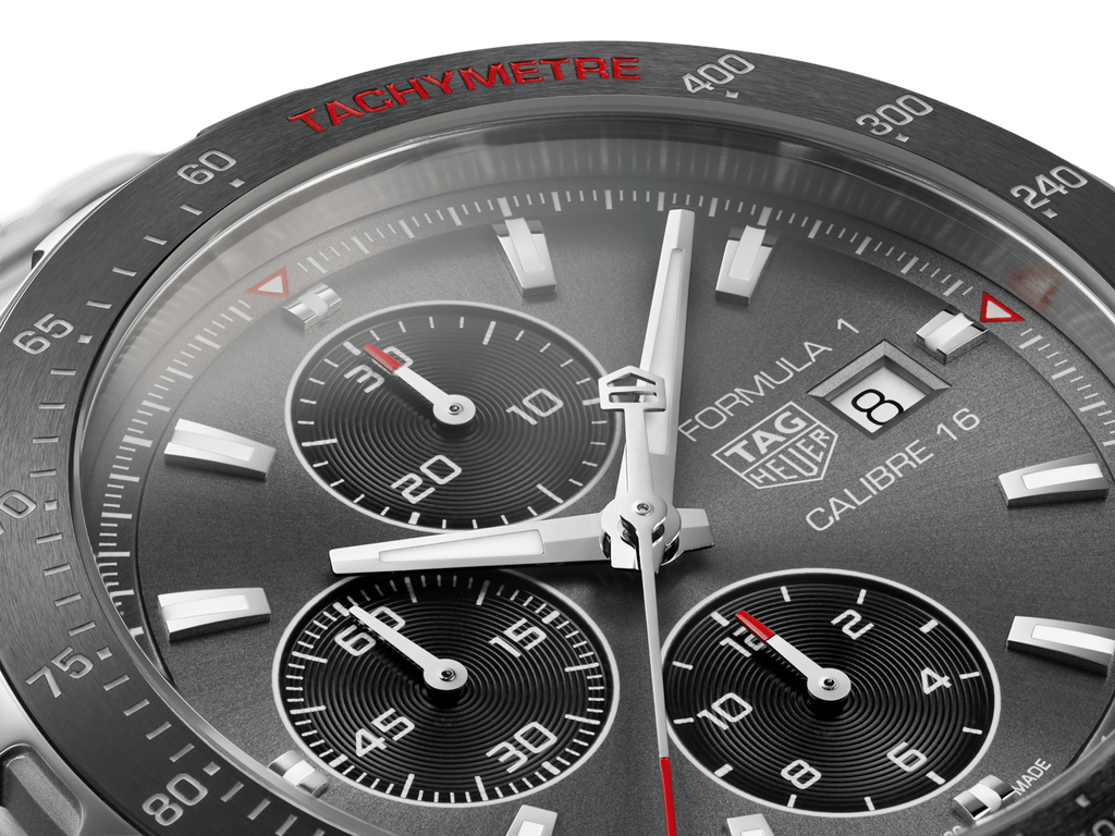 Buy Shop Tag Heuer Formula 1 Automatic Chronograph Grey Dial Silver Strap Watch for Men - CAZ2012.BA0876 USA Online