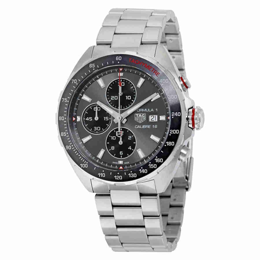 Buy Shop Tag Heuer Formula 1 Automatic Chronograph Grey Dial Silver Strap Watch for Men - CAZ2012.BA0876 USA Online