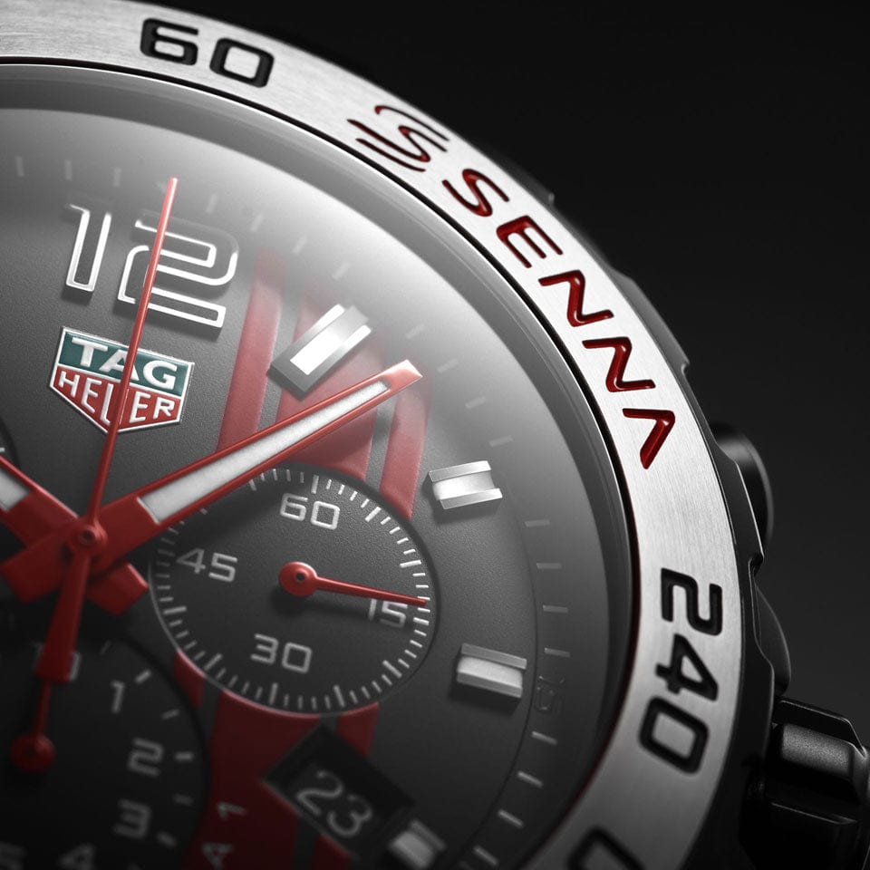 Buy Shop Tag Heuer Formula 1 Ayrton Senna Limited Edition Black Dial Two Tone Rubber Strap Watch for Men - CAZ1019.FT8027 USA Online