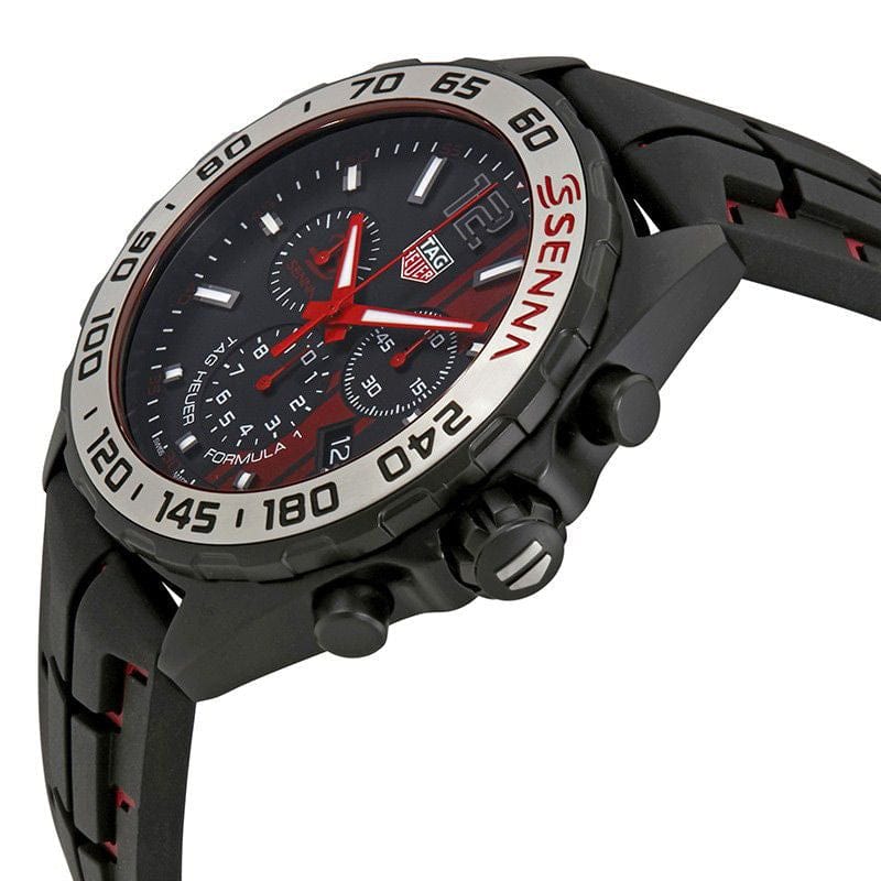Buy Shop Tag Heuer Formula 1 Ayrton Senna Limited Edition Black Dial Two Tone Rubber Strap Watch for Men - CAZ1019.FT8027 USA Online