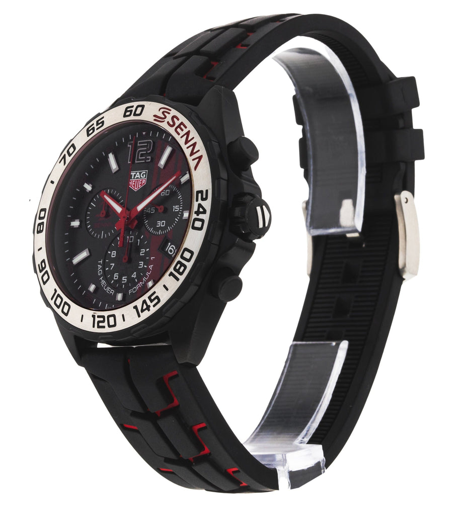 Buy Shop Tag Heuer Formula 1 Ayrton Senna Limited Edition Black Dial Two Tone Rubber Strap Watch for Men - CAZ1019.FT8027 USA Online