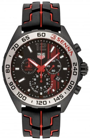 Buy Shop Tag Heuer Formula 1 Ayrton Senna Limited Edition Black Dial Two Tone Rubber Strap Watch for Men - CAZ1019.FT8027 USA Online