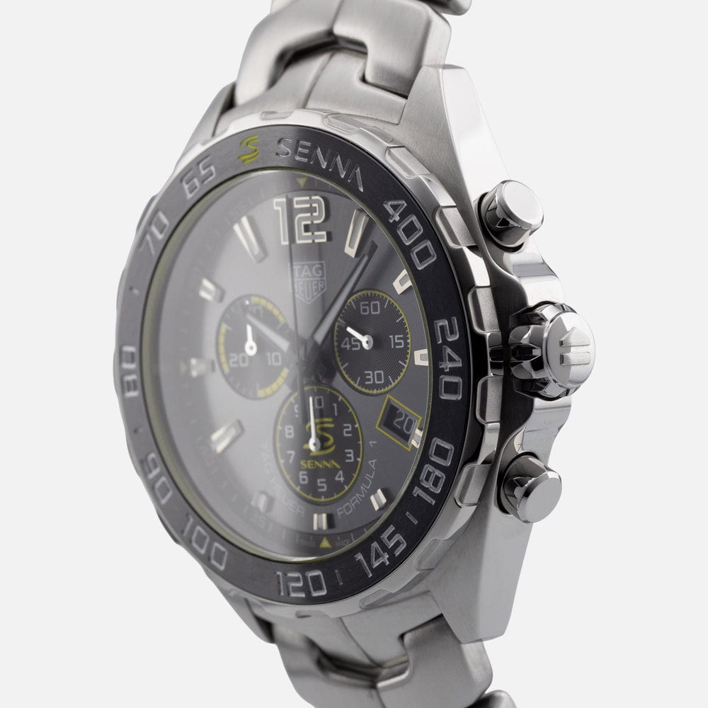 Buy Shop Tag Heuer Formula 1 Ayrton Senna Special Edition Grey Dial Silver Steel Strap Watch for Men - CAZ101AF.BA0637 USA Online
