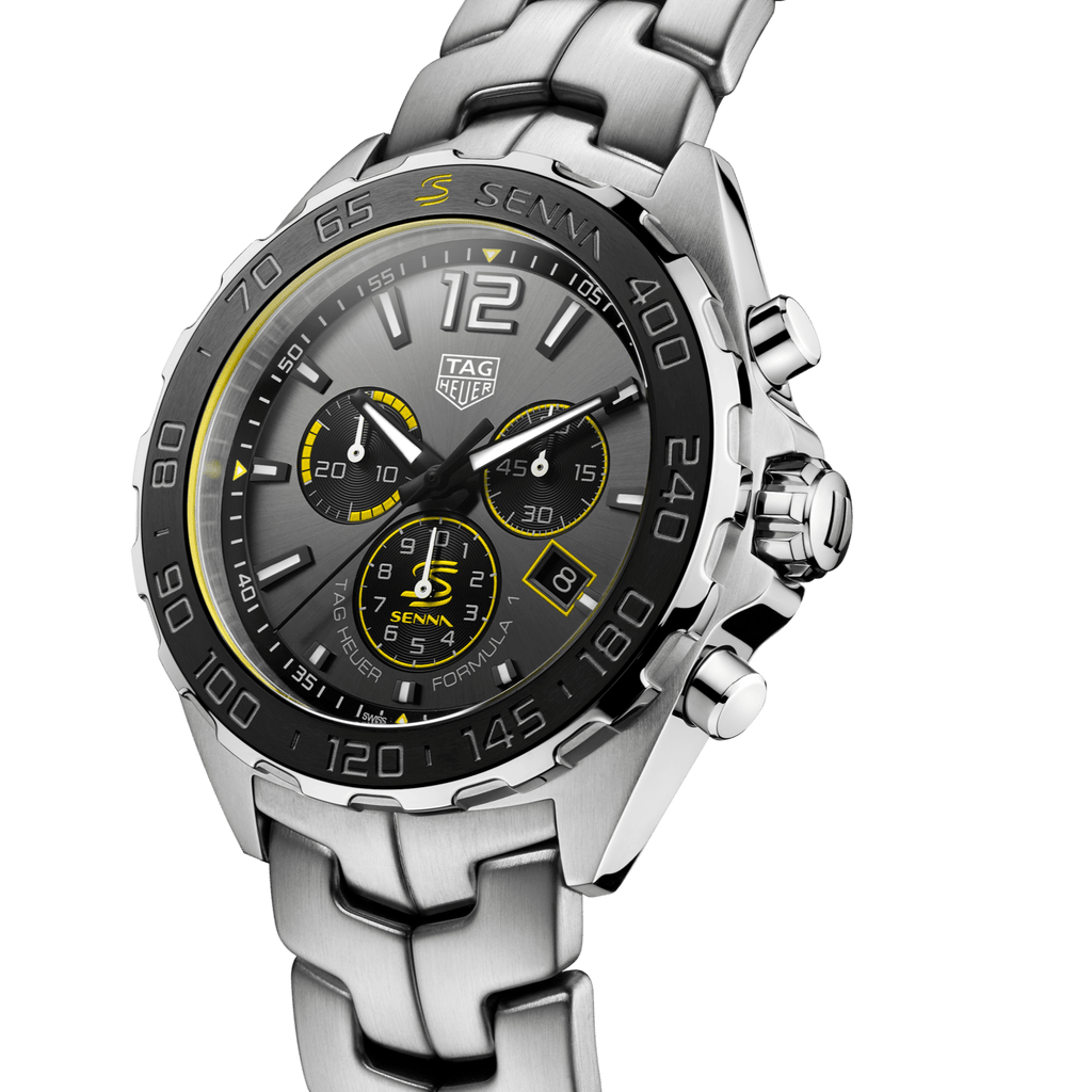 Buy Shop Tag Heuer Formula 1 Ayrton Senna Special Edition Grey Dial Silver Steel Strap Watch for Men - CAZ101AF.BA0637 USA Online