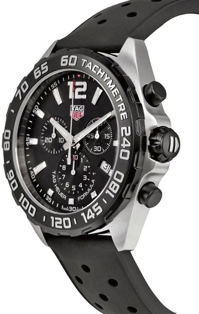 Buy Shop Tag Heuer Formula 1 Black Dial Black Leather Strap Watch for Men - CAZ1010.FT8024 USA Online