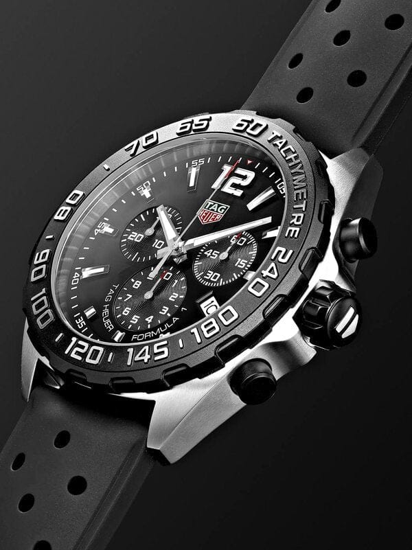Buy Shop Tag Heuer Formula 1 Black Dial Black Leather Strap Watch for Men - CAZ1010.FT8024 USA Online
