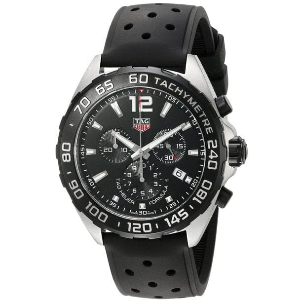 Buy Shop Tag Heuer Formula 1 Black Dial Black Leather Strap Watch for Men - CAZ1010.FT8024 USA Online