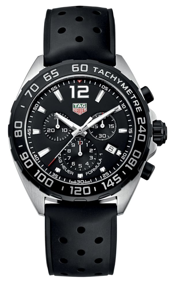 Buy Shop Tag Heuer Formula 1 Black Dial Black Leather Strap Watch for Men - CAZ1010.FT8024 USA Online