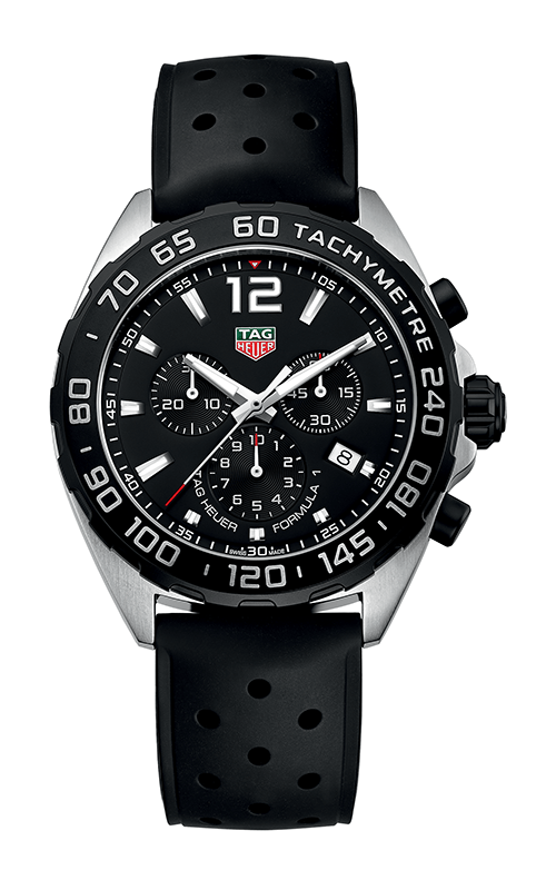 Buy Shop Tag Heuer Formula 1 Black Dial Black Leather Strap Watch for Men - CAZ1010.FT8024 USA Online