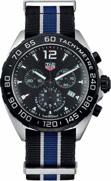 Buy Shop Tag Heuer Formula 1 Quartz Chronograph Black Dial Two Tone NATO Strap Watch for Men - CAZ1010.FC8197 USA Online