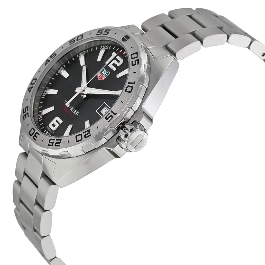 Buy Shop Tag Heuer Formula 1 Black Dial Silver Steel Strap Watch for Men - WAZ1112.BA0875 USA Online