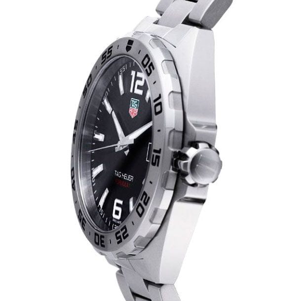 Buy Shop Tag Heuer Formula 1 Black Dial Silver Steel Strap Watch for Men - WAZ1112.BA0875 USA Online