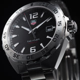 Buy Shop Tag Heuer Formula 1 Black Dial Silver Steel Strap Watch for Men - WAZ1112.BA0875 USA Online