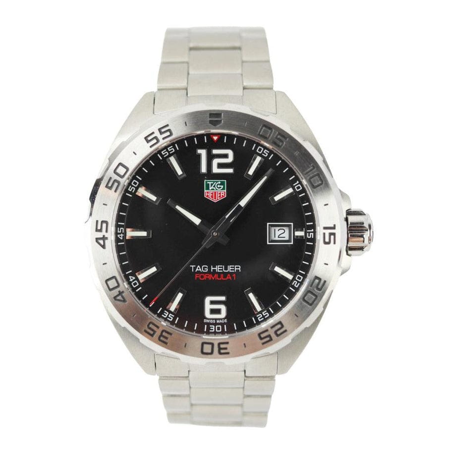 Buy Shop Tag Heuer Formula 1 Black Dial Silver Steel Strap Watch for Men - WAZ1112.BA0875 USA Online