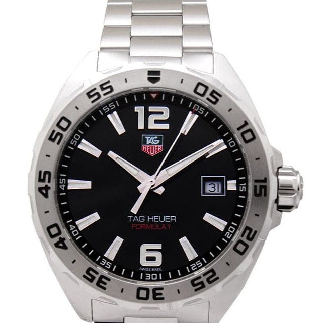 Buy Shop Tag Heuer Formula 1 Black Dial Silver Steel Strap Watch for Men - WAZ1112.BA0875 USA Online