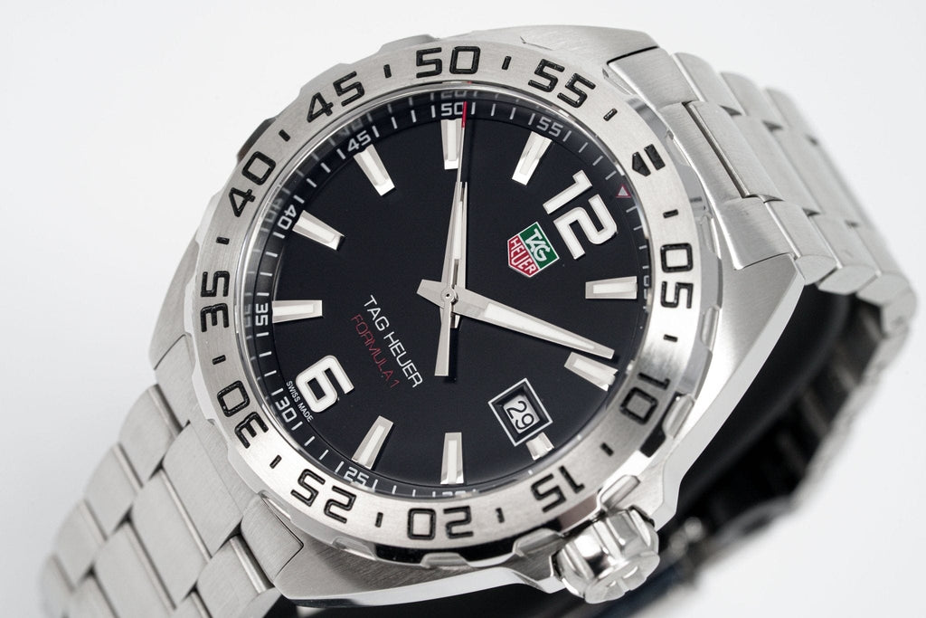 Buy Shop Tag Heuer Formula 1 Black Dial Silver Steel Strap Watch for Men - WAZ1112.BA0875 USA Online