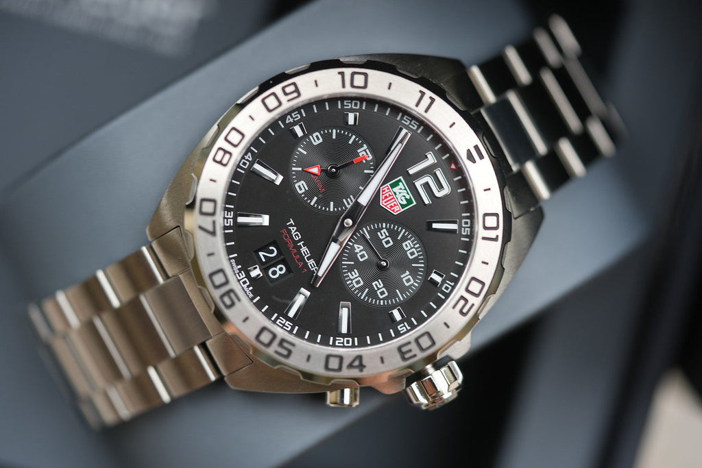 Buy Shop Tag Heuer Formula 1 Black Dial Silver Steel Strap Watch for Men - WAZ111A.BA0875 USA Online