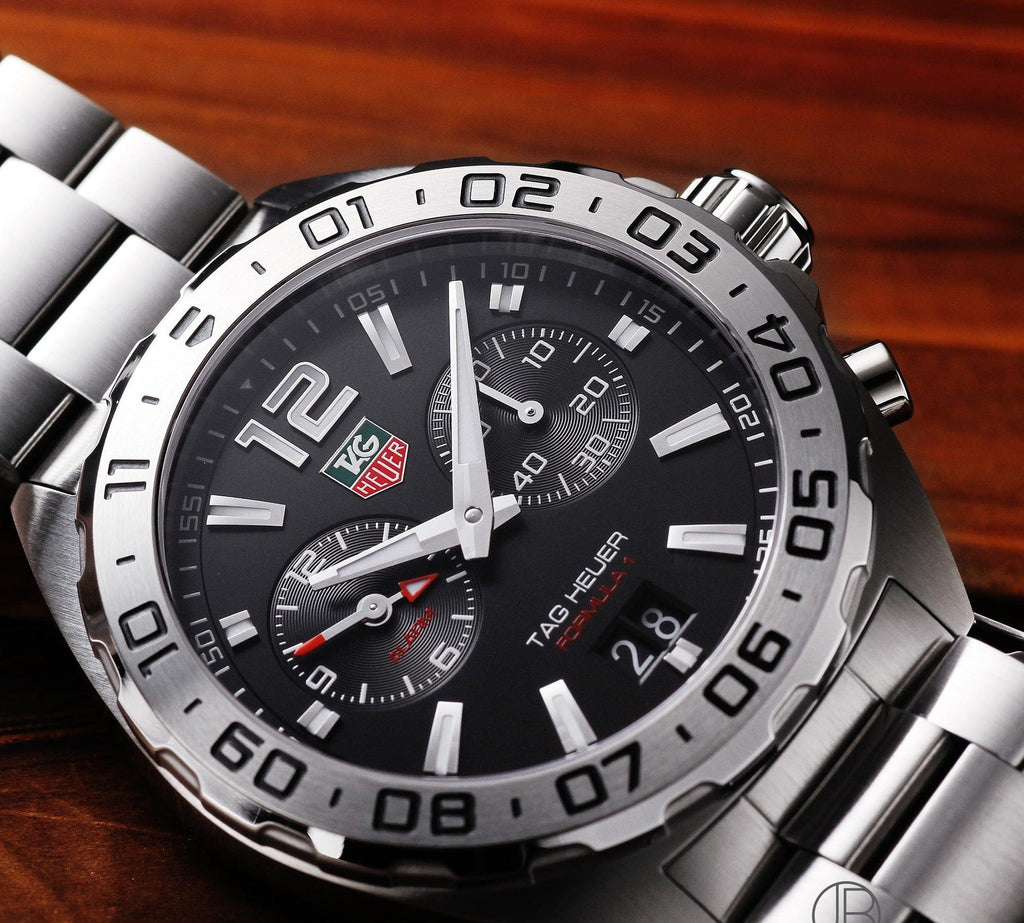 Buy Shop Tag Heuer Formula 1 Black Dial Silver Steel Strap Watch for Men - WAZ111A.BA0875 USA Online