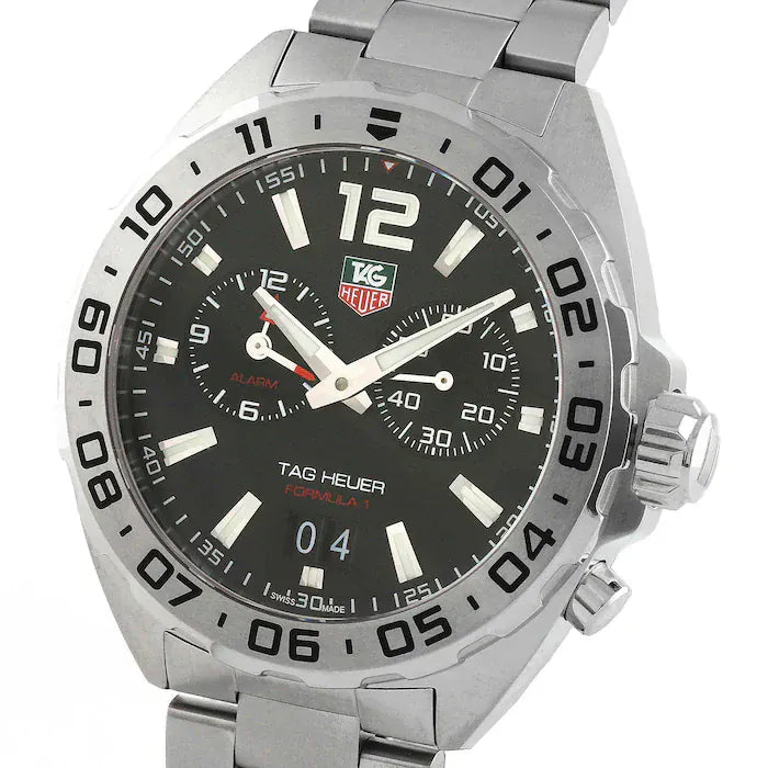 Buy Shop Tag Heuer Formula 1 Black Dial Silver Steel Strap Watch for Men - WAZ111A.BA0875 USA Online