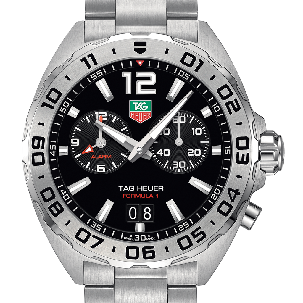 Buy Shop Tag Heuer Formula 1 Black Dial Silver Steel Strap Watch for Men - WAZ111A.BA0875 USA Online