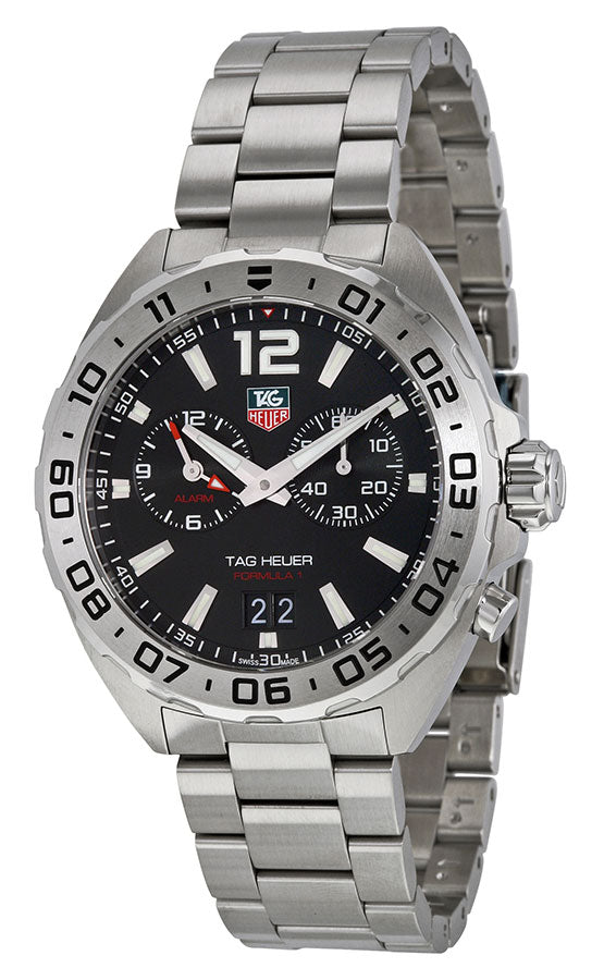 Buy Shop Tag Heuer Formula 1 Black Dial Silver Steel Strap Watch for Men - WAZ111A.BA0875 USA Online