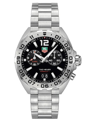 Buy Shop Tag Heuer Formula 1 Black Dial Silver Steel Strap Watch for Men - WAZ111A.BA0875 USA Online