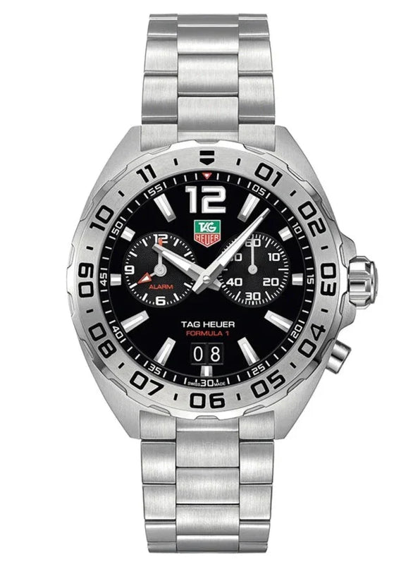 Buy Shop Tag Heuer Formula 1 Black Dial Silver Steel Strap Watch for Men - WAZ111A.BA0875 USA Online