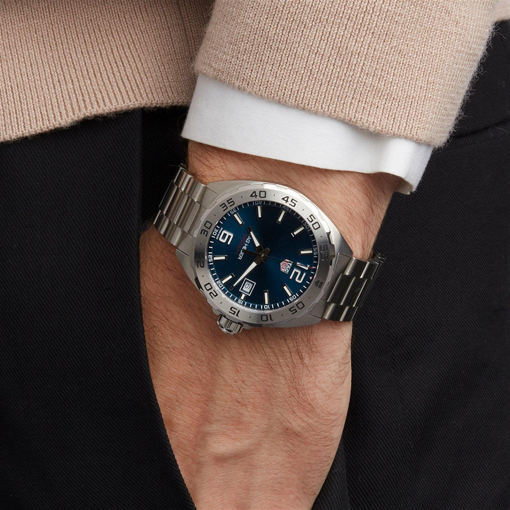 Buy Shop Tag Heuer Formula 1 Blue Dial Silver Steel Strap Watch for Men - WAZ1118.BA0875 USA Online