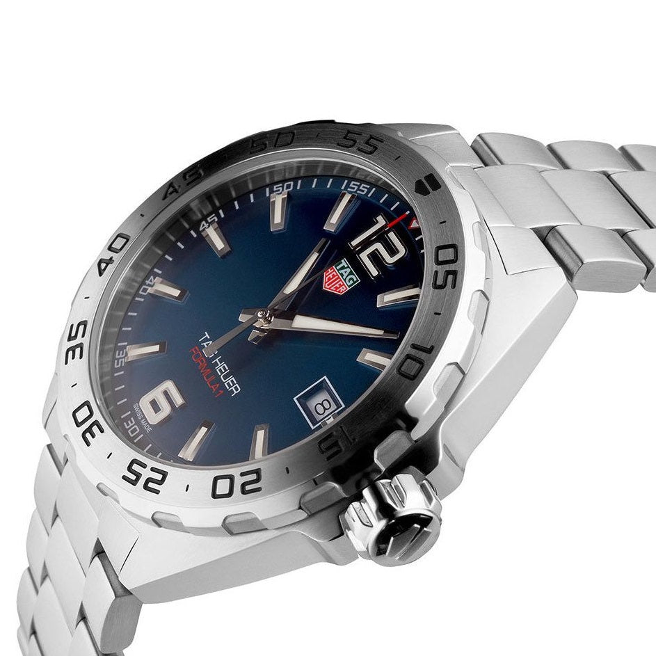 Buy Shop Tag Heuer Formula 1 Blue Dial Silver Steel Strap Watch for Men - WAZ1118.BA0875 USA Online
