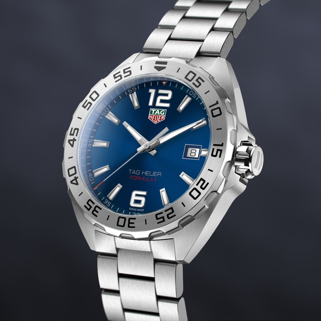 Buy Shop Tag Heuer Formula 1 Blue Dial Silver Steel Strap Watch for Men - WAZ1118.BA0875 USA Online
