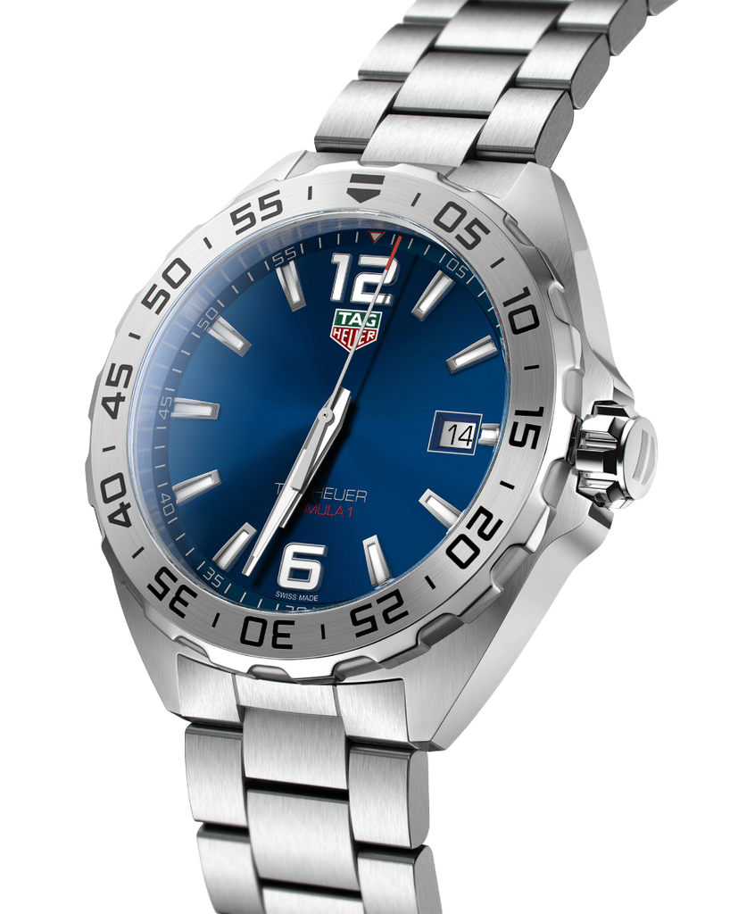 Buy Shop Tag Heuer Formula 1 Blue Dial Silver Steel Strap Watch for Men - WAZ1118.BA0875 USA Online