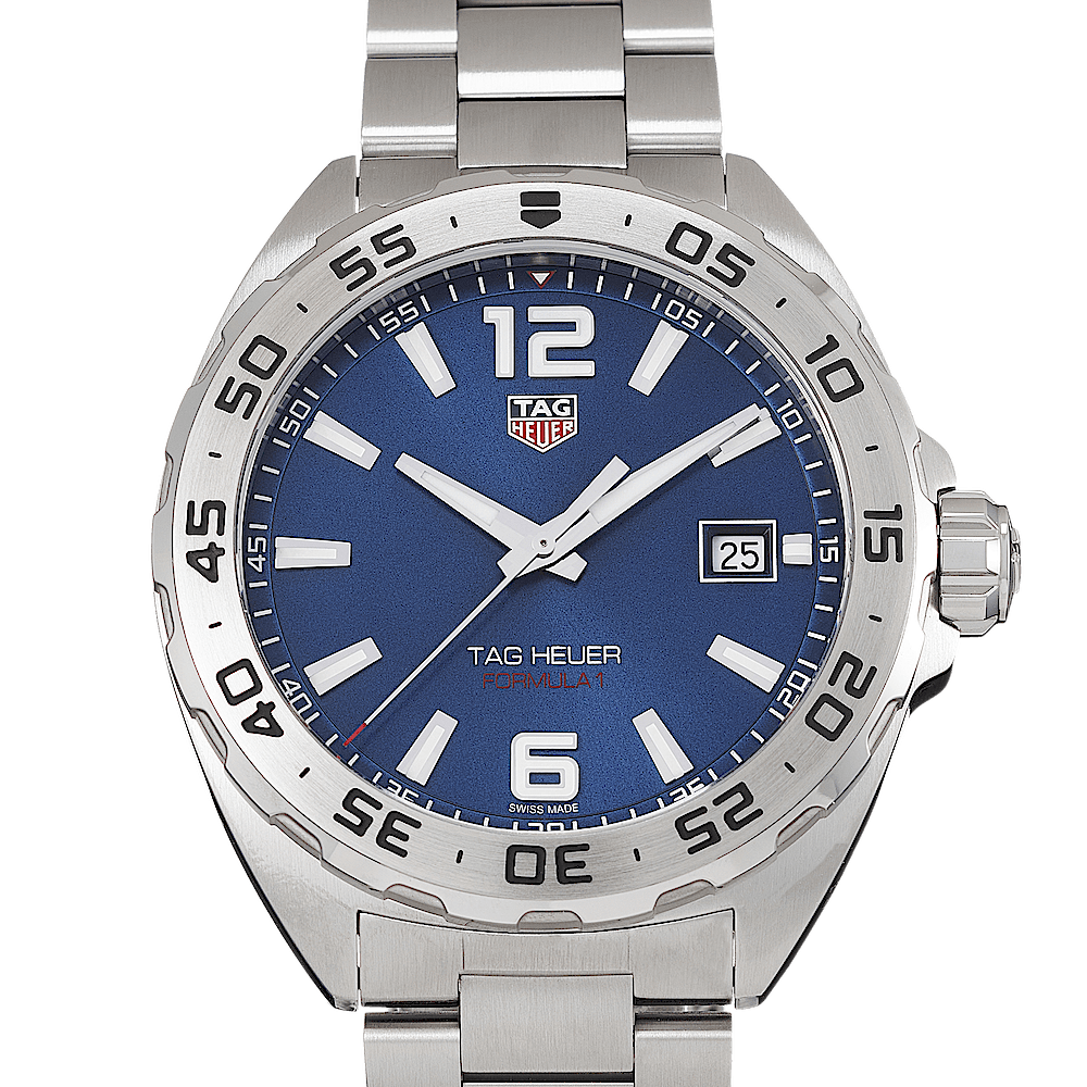 Buy Shop Tag Heuer Formula 1 Blue Dial Silver Steel Strap Watch for Men - WAZ1118.BA0875 USA Online