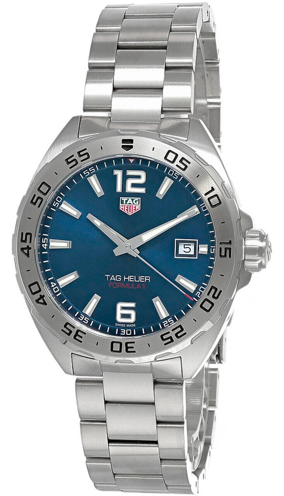 Buy Shop Tag Heuer Formula 1 Blue Dial Silver Steel Strap Watch for Men - WAZ1118.BA0875 USA Online