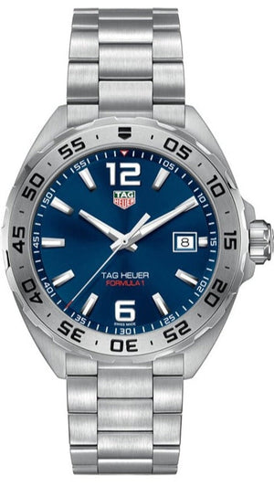 Buy Shop Tag Heuer Formula 1 Blue Dial Silver Steel Strap Watch for Men - WAZ1118.BA0875 USA Online