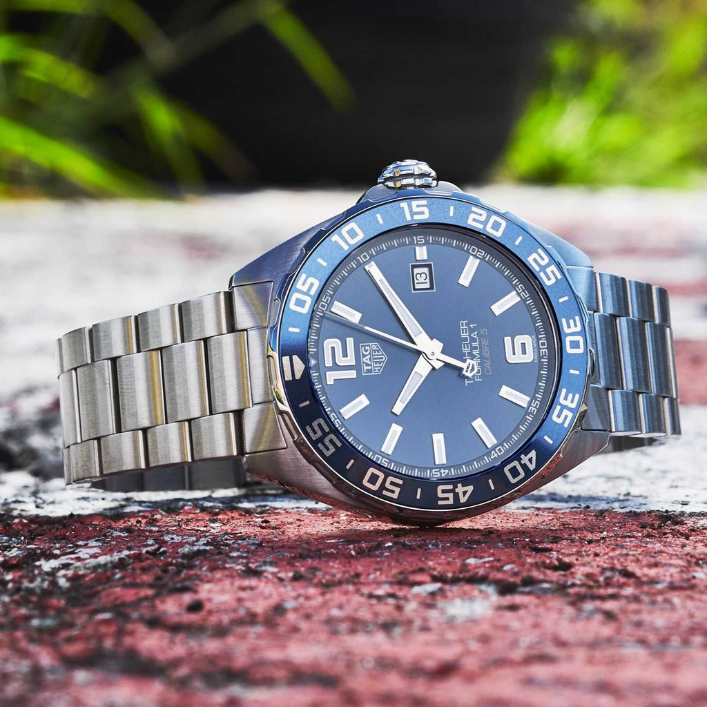 Buy Shop Tag Heuer Formula 1 Bucherer Blue Edition Blue Dial Silver Steel Strap Watch for Men - WAZ2015.BA0842 USA Online