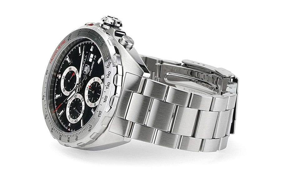 Buy Shop Tag Heuer Formula 1 Calibre 16 Automatic Chronograph Black Dial Silver Steel Strap Watch for Men - CAZ2010.BA0876 USA Online